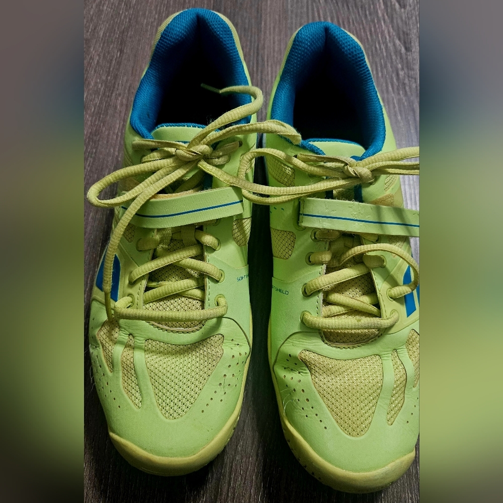Womens Babolat Propulse All Court Shoes lemon/Aqua Blue size 8 velcro & tie